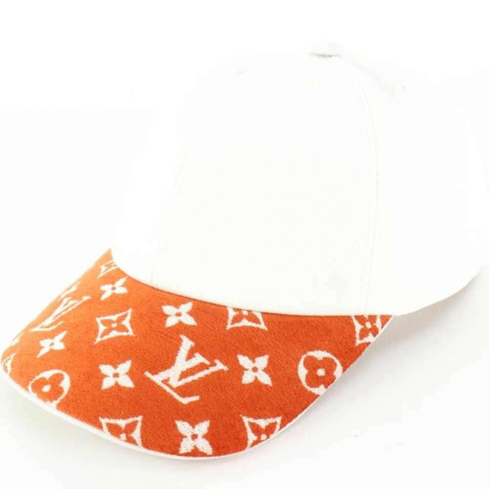 Louis Vuitton White x Terracotta Match Cap Easy Ou Pas Hat 18LZ517S